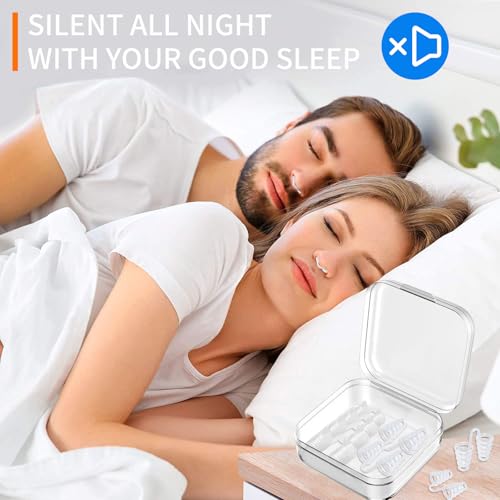 Antiroulements Nasal Dilatateur, Efficace pour Respirer pendant le Sommeil, Deux Types Doux et Dur (4 Tailles, Blanc)
