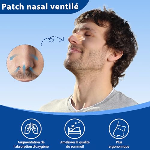 Bandes nasales anti-rhonflement 50 pièces,efficaces et puissantes,Soulager la congestion nasale du rhume et des allergie