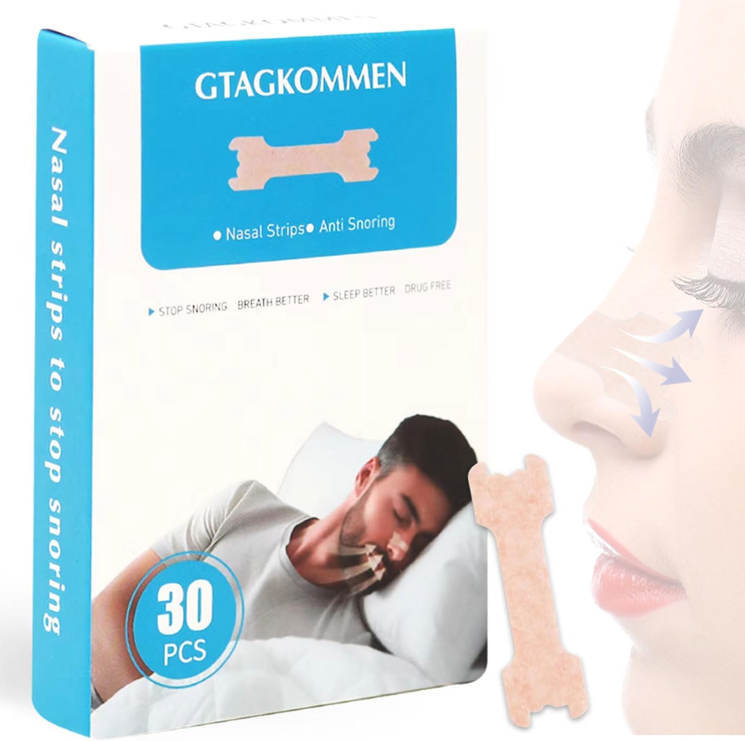 80pcs Grand Unisexe Nasales Anti Ronflement EfficacesCouleurs de la PeauRonflement Dilatateur Nasal Dispositif Anti-Rhon