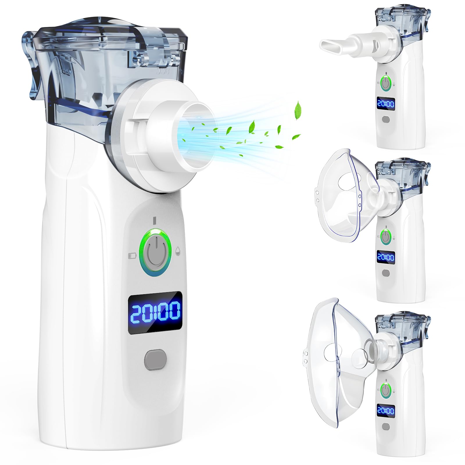 HotHands Inhalateur silencieux pratique pour adults et enfants avec écran rechargeable USB, embouts bucco-vestibulaires 